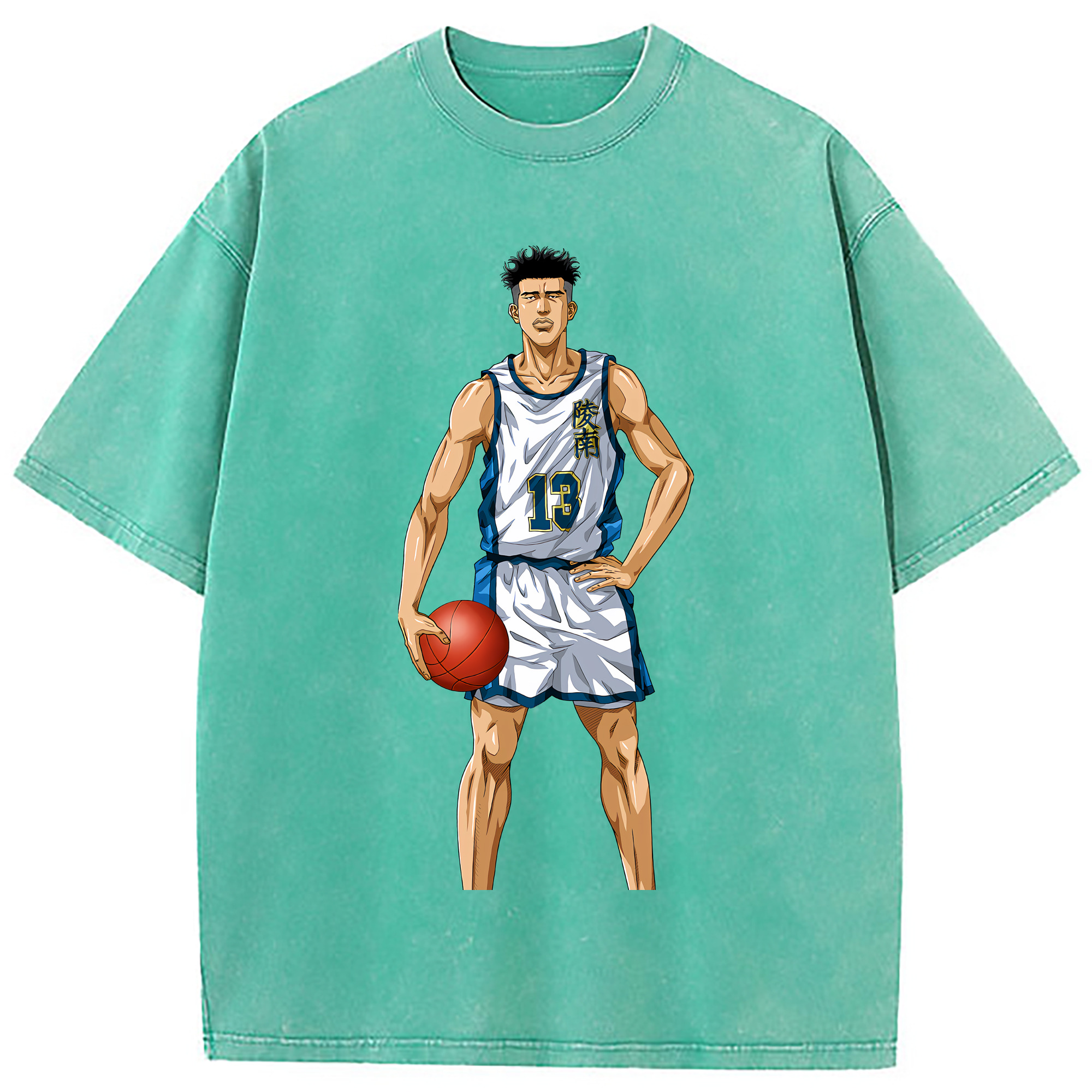 （画像用） SLAM DUNK／スラムダンク 綿100% ヴィンテージ風 半袖Tシャツ（フロントプリント）